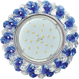 Светильник Ecola GX53 H4 Glass Круглый с хрусталиками