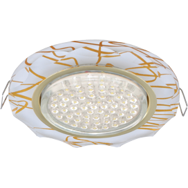 Светильник Ecola GX53 H4 Glass Стекло Круг с вогнутыми гранями